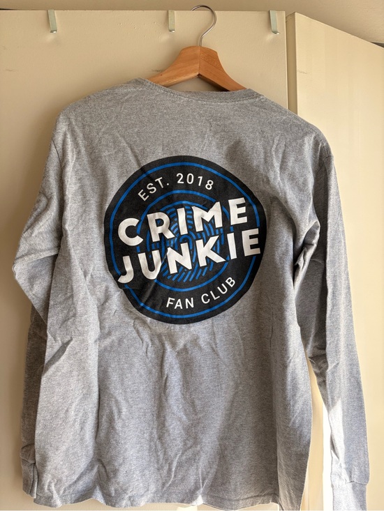 Tops - Crime Junkie Fan Club Kids Long-Sleeve Tee - Gray/Blue